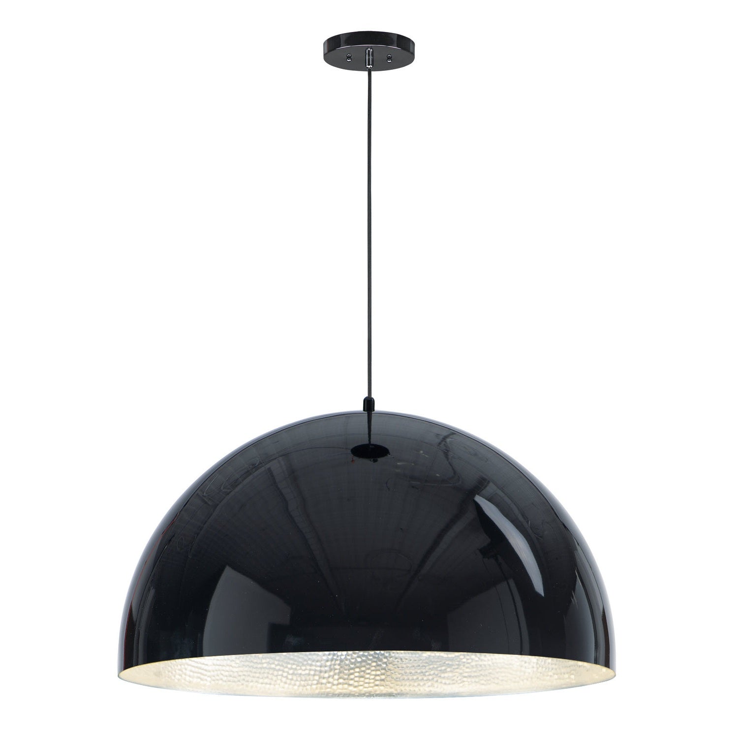 ET2 - E24906-GBAL - LED Pendant - Hemisphere - Gloss Black / Aluminum