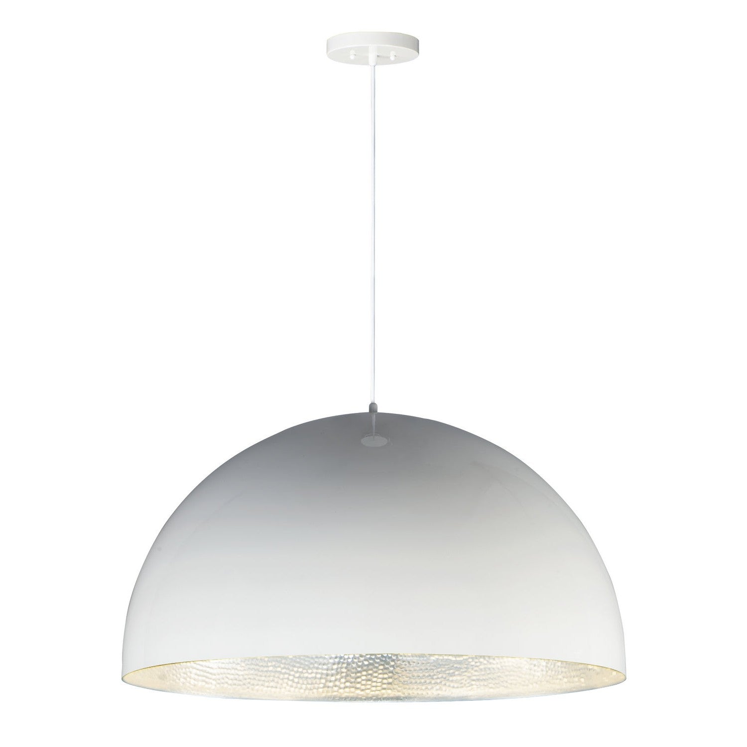 ET2 - E24906-GWAL - LED Pendant - Hemisphere - Gloss White / Aluminum