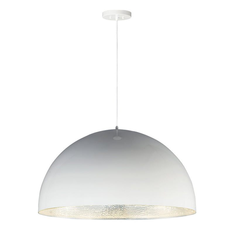 ET2 - E24906-GWAL - LED Pendant - Hemisphere - Gloss White / Aluminum