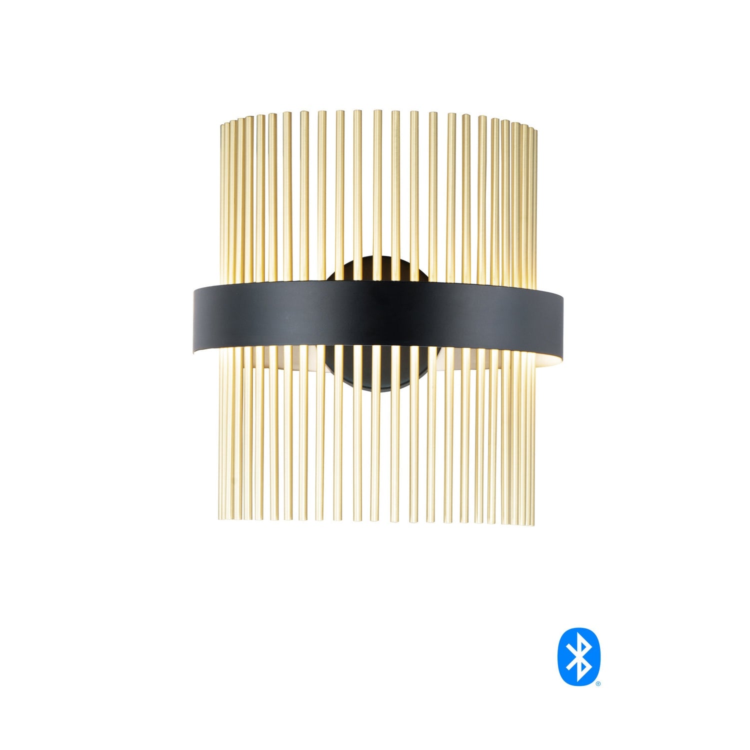 ET2 - E34201-BKSBR - LED Wall Sconce - Chimes WiZ - Black / Satin Brass
