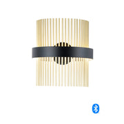 ET2 - E34201-BKSBR - LED Wall Sconce - Chimes WiZ - Black / Satin Brass