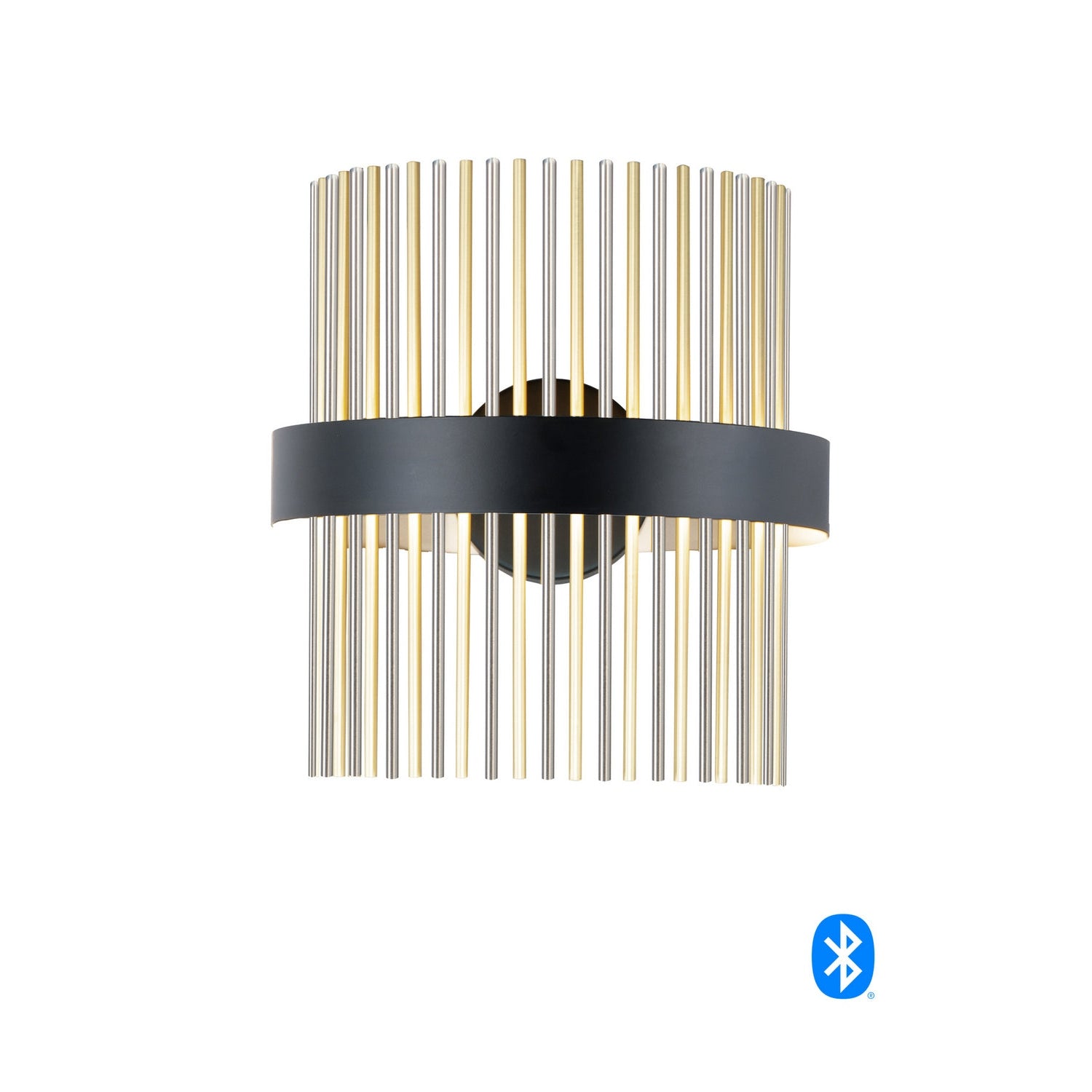 ET2 - E34201-BKSNSBR - LED Wall Sconce - Chimes WiZ - Black / Satin Nickel / Satin Brass