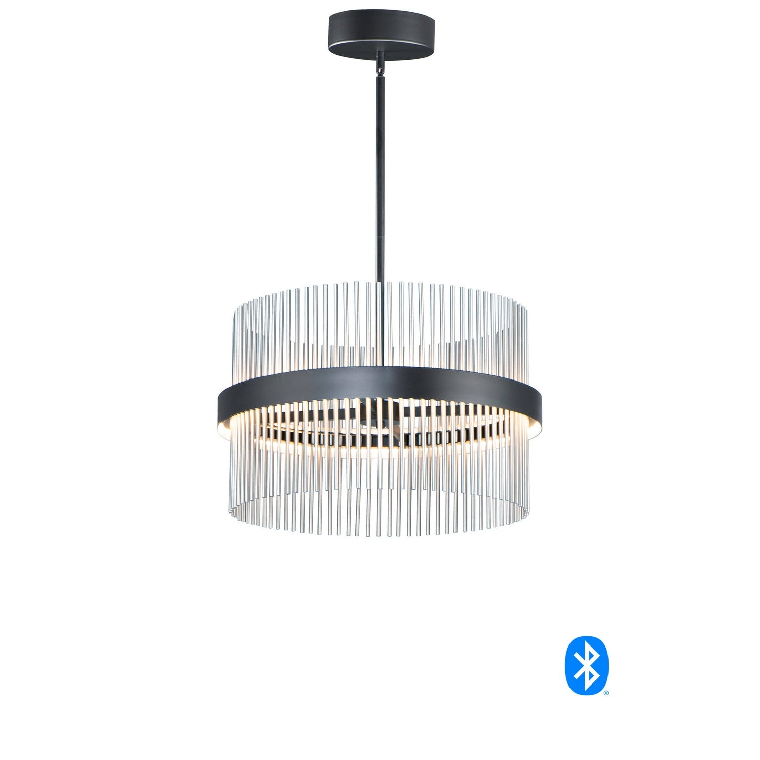 ET2 - E34205-BKSN - LED Pendant - Chimes WiZ - Black / Satin Nickel