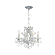 Crystorama - 4474-CH-CL-I - Four Light Mini Chandelier - Maria Theresa - Polished Chrome