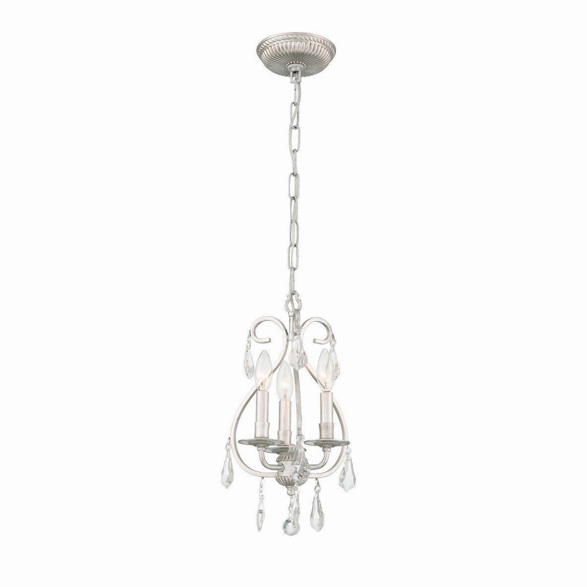 Crystorama - 5013-OS-CL-S - Three Light Mini Chandelier - Ashton - Olde Silver