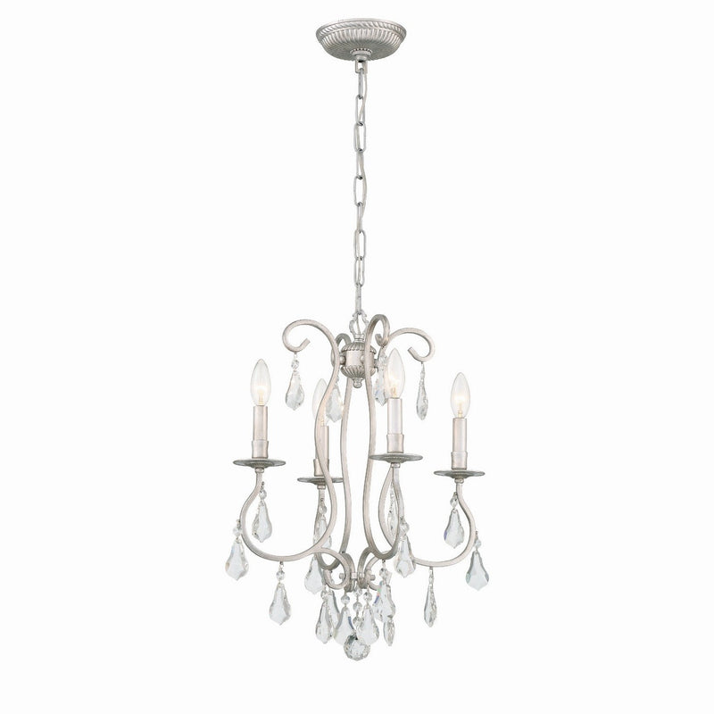 Crystorama - 5014-OS-CL-S - Four Light Mini Chandelier - Ashton - Olde Silver