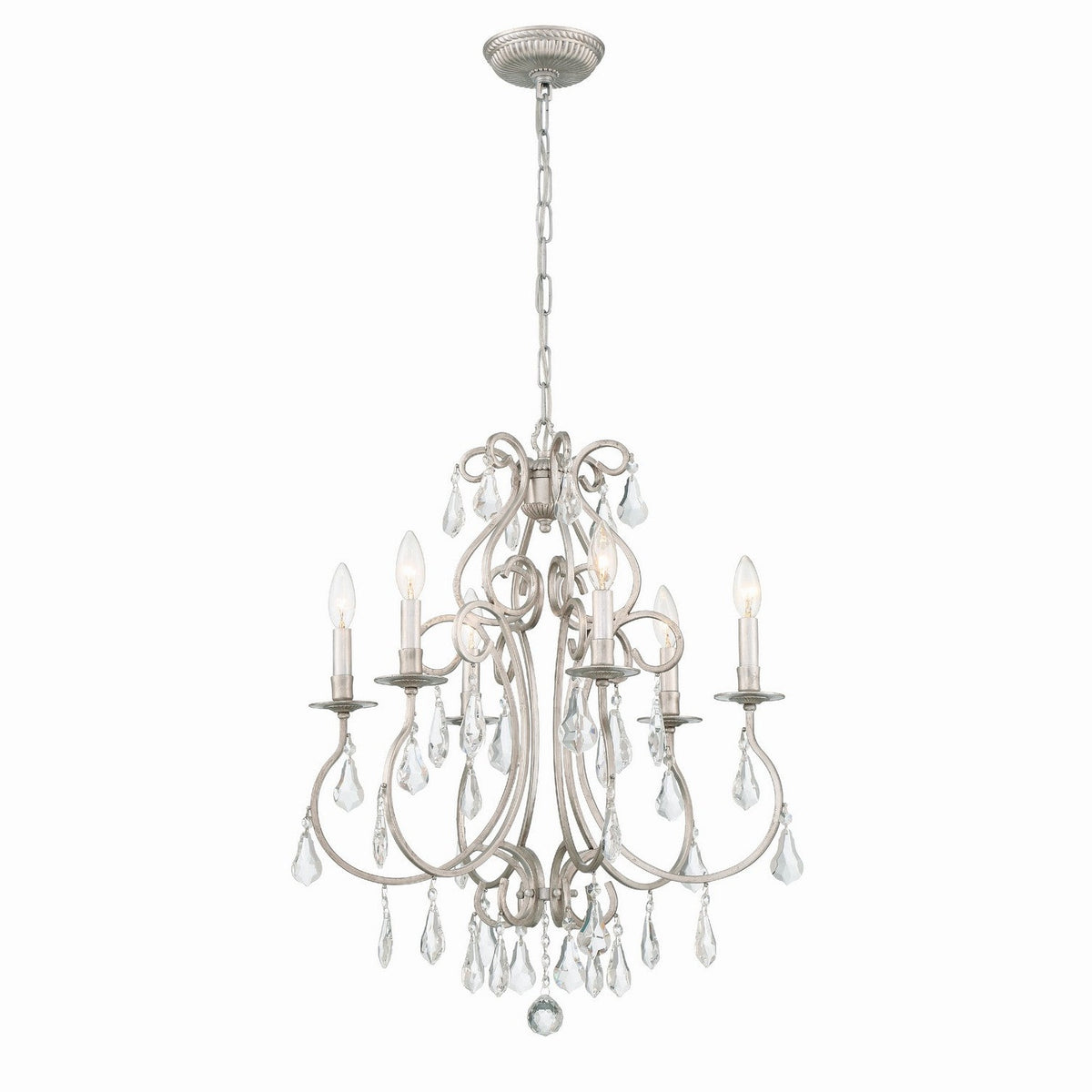 Crystorama - 5016-OS-CL-S - Six Light Chandelier - Ashton - Olde Silver