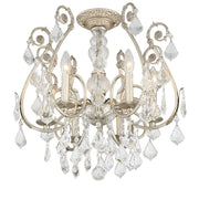 Crystorama - 5115-OS-CL-MWP_CEILING - Six Light Semi Flush Mount - Regis - Olde Silver