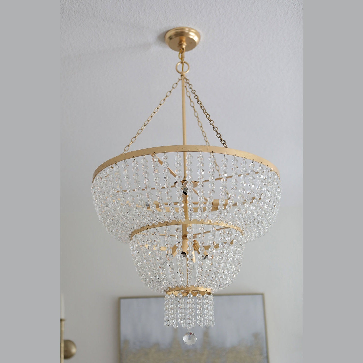 Crystorama - 610-GA - Eight Light Chandelier - Rylee - Antique Gold