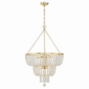 Crystorama - 610-GA - Eight Light Chandelier - Rylee - Antique Gold
