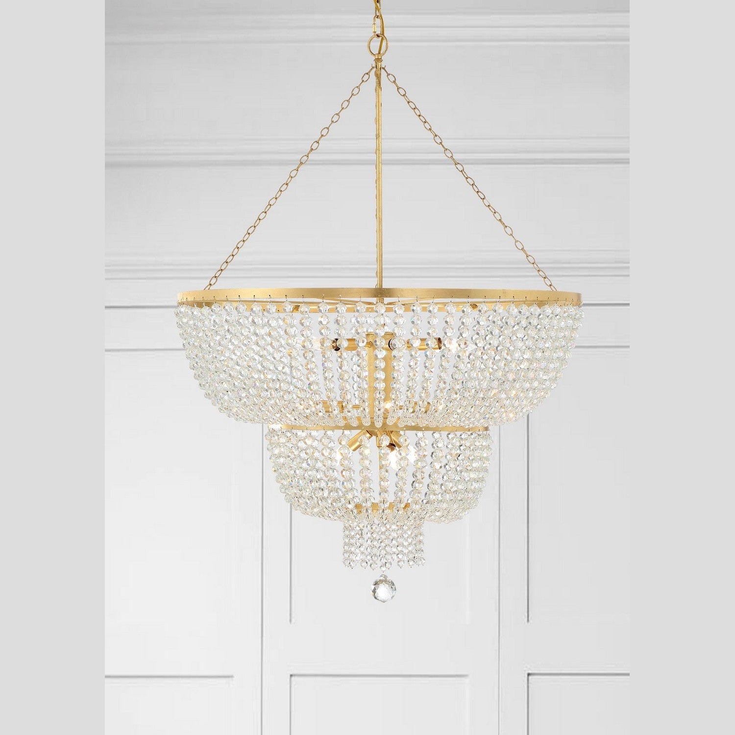 Crystorama - 612-GA - 12 Light Chandelier - Rylee - Antique Gold