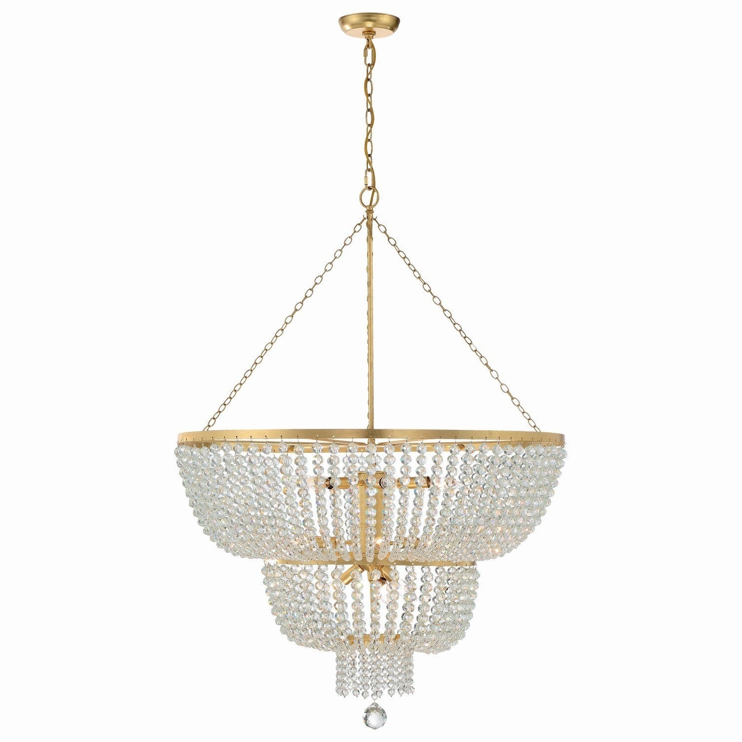 Crystorama - 612-GA - 12 Light Chandelier - Rylee - Antique Gold