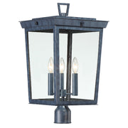 Crystorama - BEL-A8069-GE - Three Light Outdoor Post Mount - Belmont - Graphite