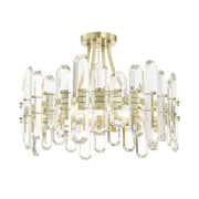 Crystorama - BOL-8884-AG - Four Light Semi Flush Mount - Bolton - Aged Brass