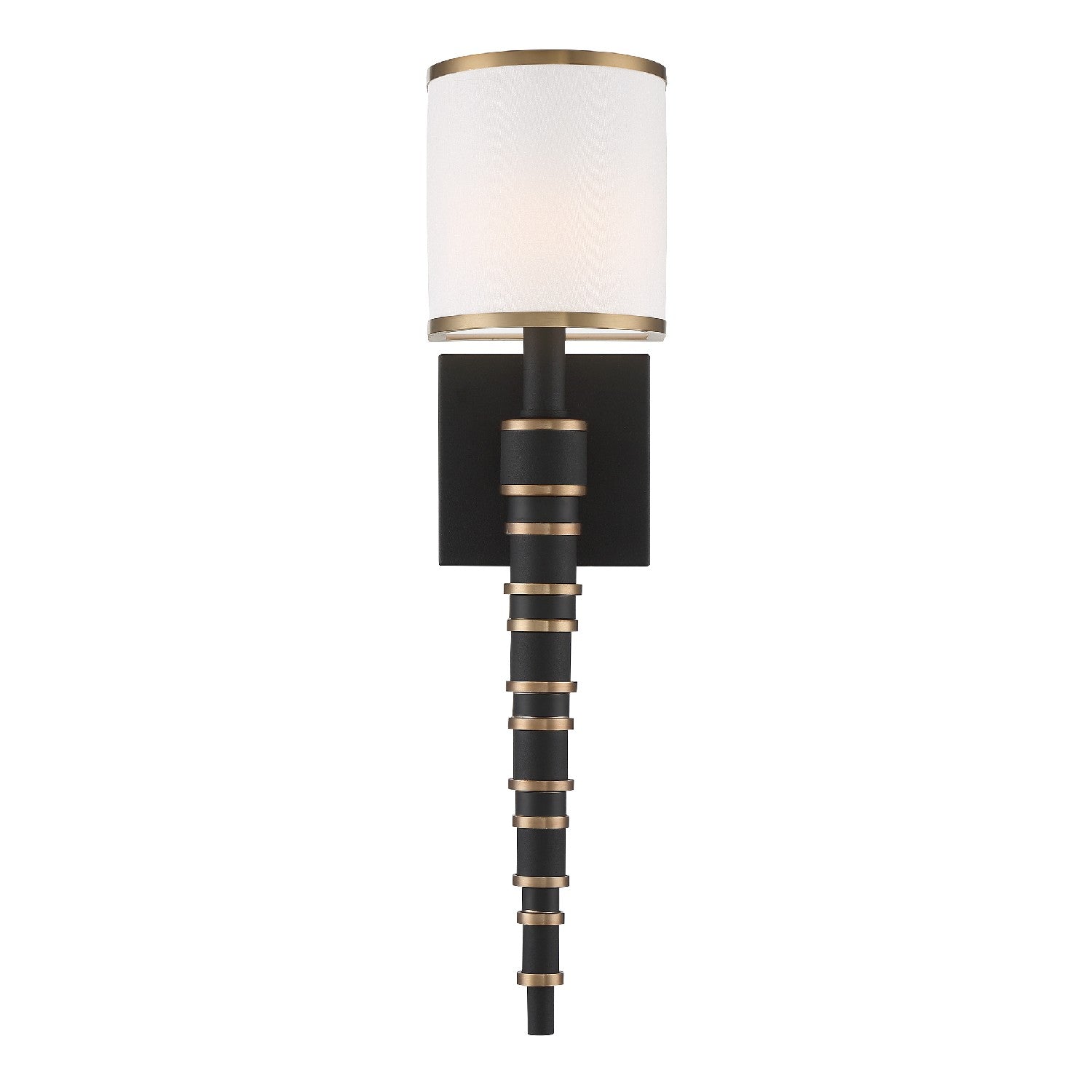 Crystorama - SLO-A3601-VG-BF - One Light Wall Sconce - Sloane - Vibrant Gold + Black Forged