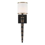 Crystorama - SLO-A3601-VG-BF - One Light Wall Sconce - Sloane - Vibrant Gold + Black Forged