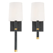 Crystorama - WES-9901-BK-GA - One Light Wall Sconce - Weston - Black + Antique Gold