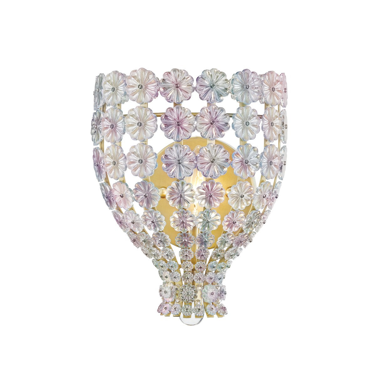 Hudson Valley - 8201-AGB - One Light Wall Sconce - Floral Park - Aged Brass