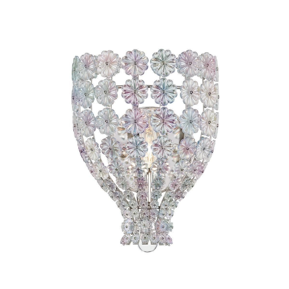 Hudson Valley - 8201-PN - One Light Wall Sconce - Floral Park - Polished Nickel