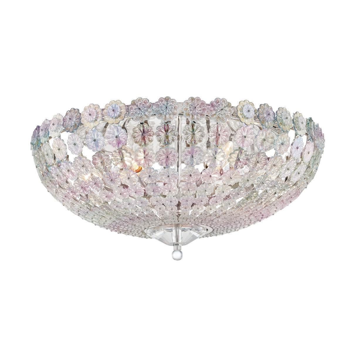 Hudson Valley - 8222-PN - Six Light Semi Flush Mount - Floral Park - Polished Nickel