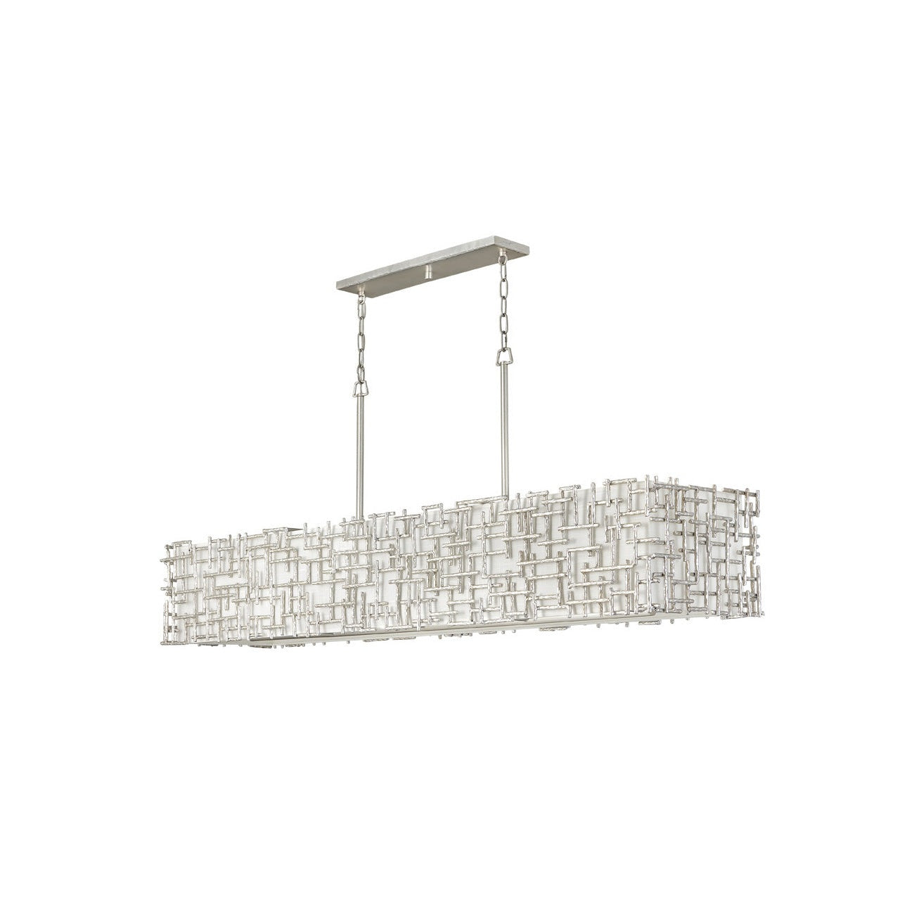 Fredrick Ramond - FR33109SLF - LED Linear Chandelier - Farrah - Silver Leaf