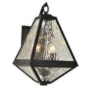 Crystorama - GLA-9722-WT-BC - Two Light Outdoor Wall Sconce - Glacier - Black Charcoal