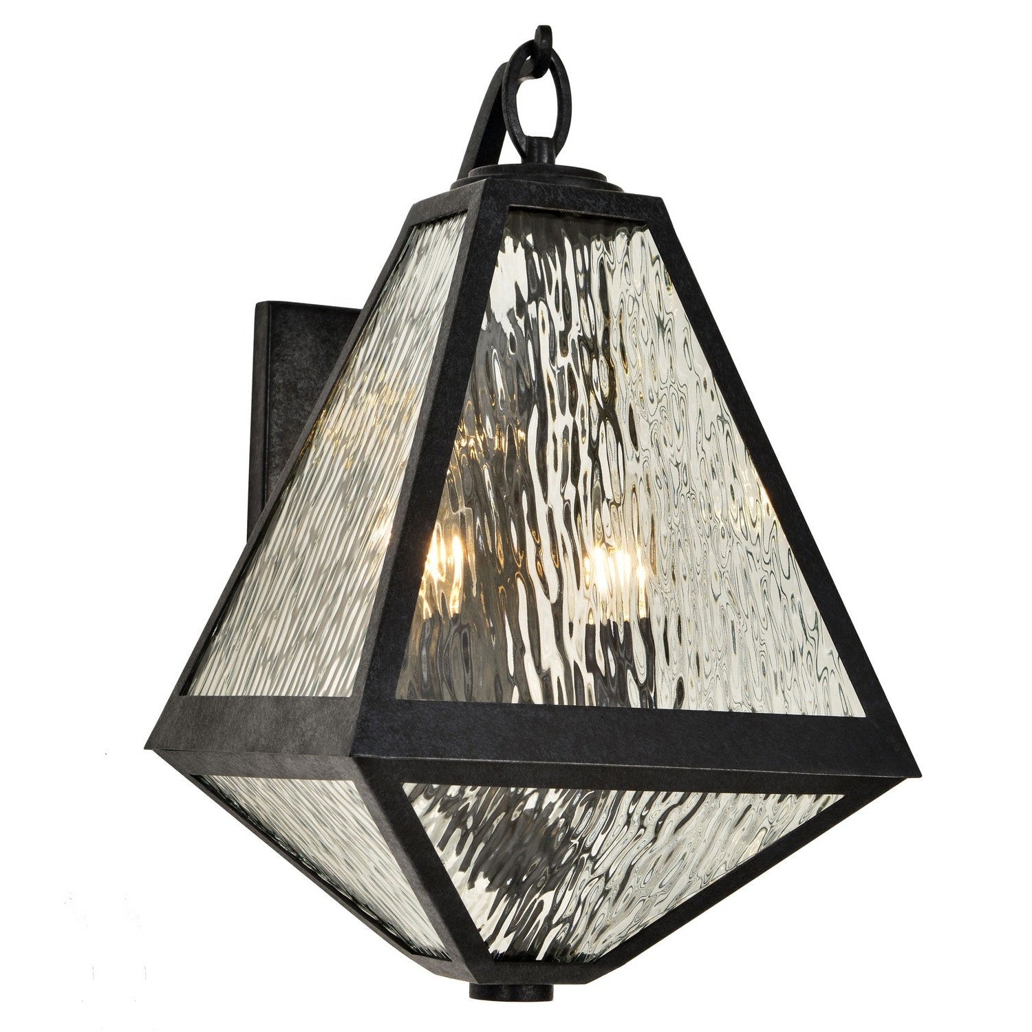 Crystorama - GLA-9722-WT-BC - Two Light Outdoor Wall Sconce - Glacier - Black Charcoal