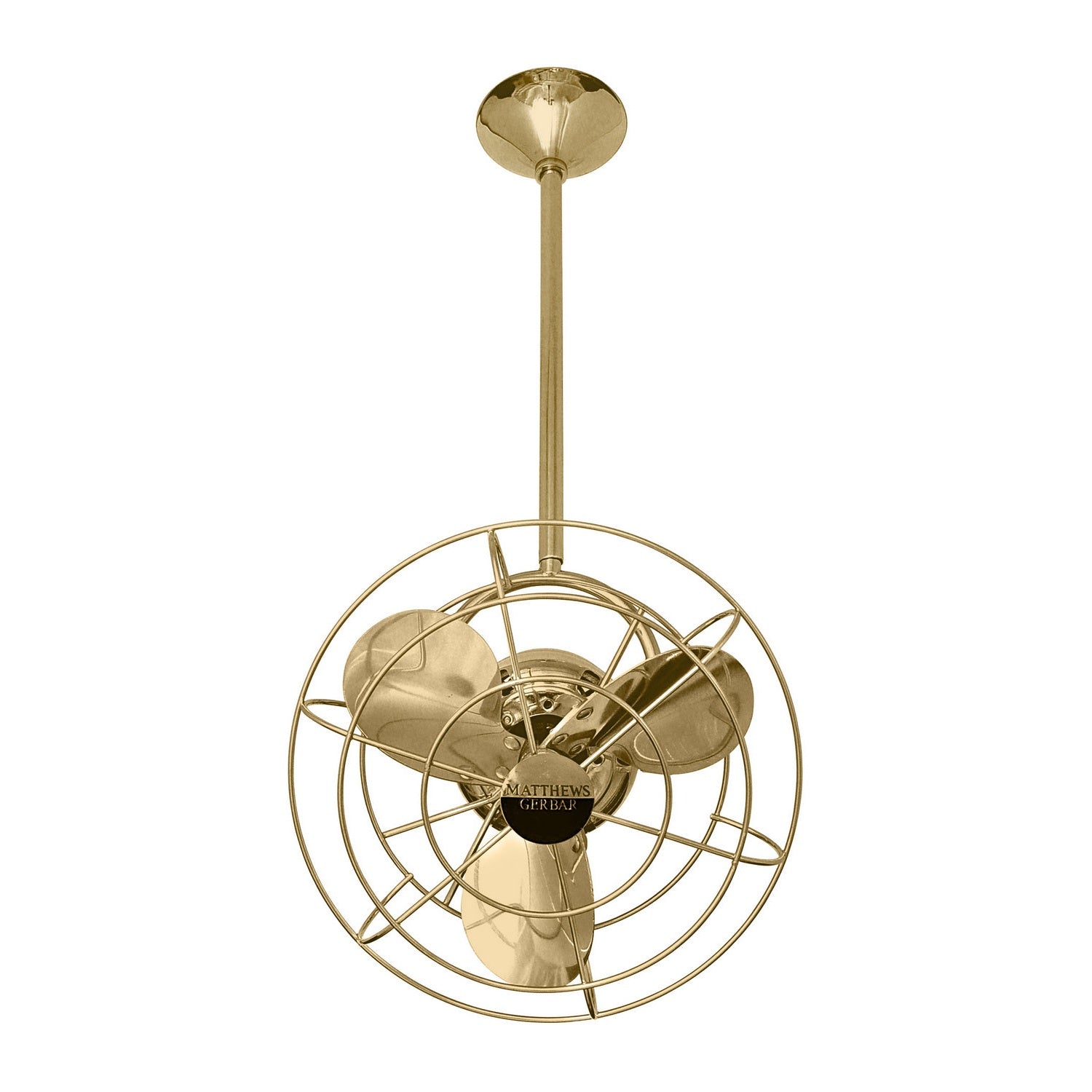 Matthews Fan Company - BD-PB-MTL - 16"Ceiling Fan - Bianca Direcional - Polished Brass