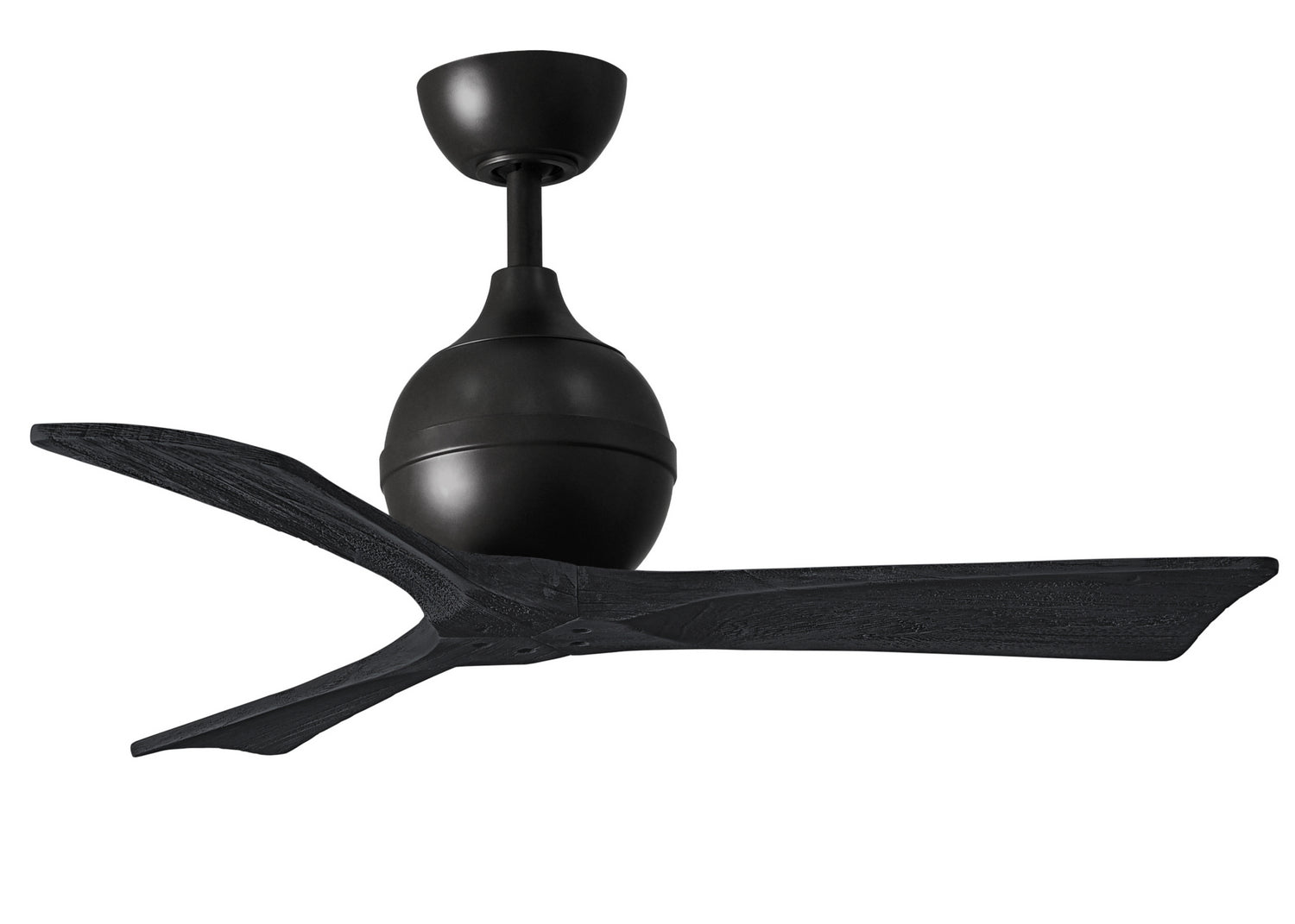 Matthews Fan Company - IR3-BK-BK-42 - 42"Ceiling Fan - Irene-3 - Matte Black