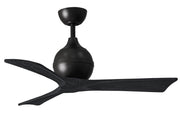 Matthews Fan Company - IR3-BK-BK-42 - 42"Ceiling Fan - Irene-3 - Matte Black
