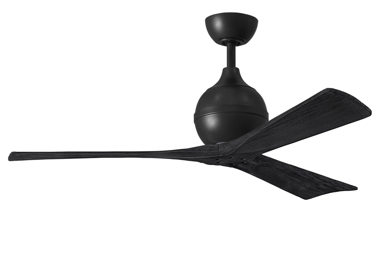Matthews Fan Company - IR3-BK-BK-52 - 52"Ceiling Fan - Irene-3 - Matte Black