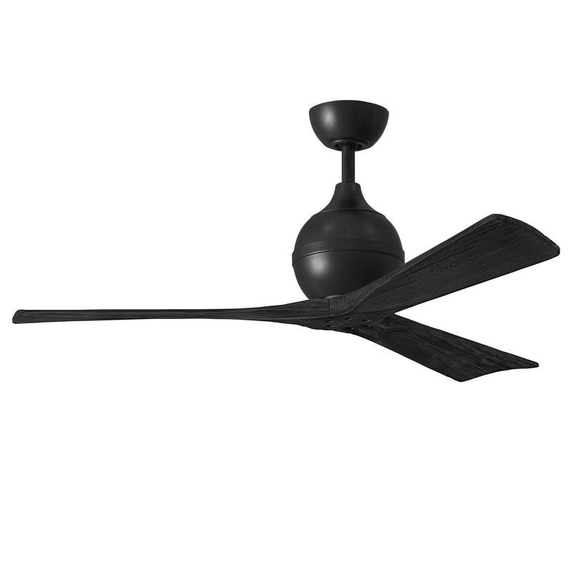 Matthews Fan Company - IR3-BK-BK-52 - 52"Ceiling Fan - Irene-3 - Matte Black