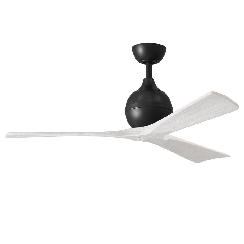 Matthews Fan Company - IR3-BK-MWH-52 - 52"Ceiling Fan - Irene-3 - Matte Black