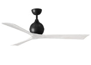 Matthews Fan Company - IR3-BK-MWH-60 - 60"Ceiling Fan - Irene-3 - Matte Black