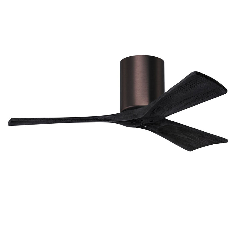Matthews Fan Company - IR3H-BB-BK-42 - 42"Ceiling Fan - Irene-3H - Brushed Bronze