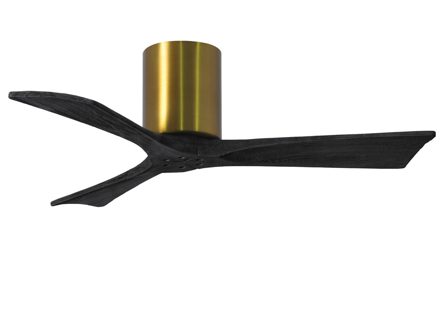 Matthews Fan Company - IR3H-BRBR-BK-42 - 42"Ceiling Fan - Irene-3H - Brushed Brass