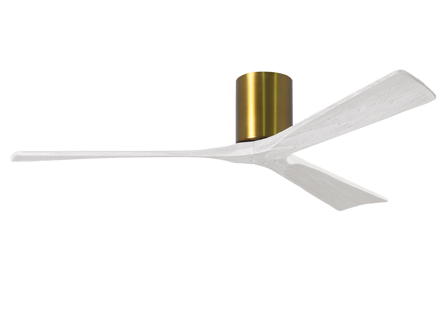 Matthews Fan Company - IR3H-BRBR-MWH-60 - 60"Ceiling Fan - Irene-3H - Brushed Brass