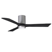 Matthews Fan Company - IR3HLK-BN-BK-52 - 52"Ceiling Fan - Irene-3HLK - Brushed Nickel