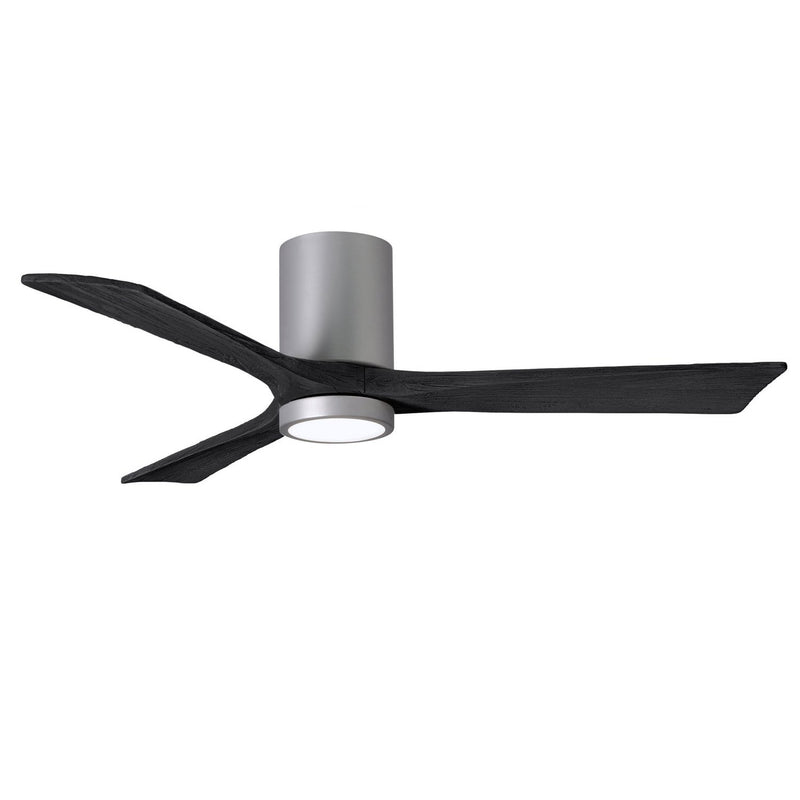 Matthews Fan Company - IR3HLK-BN-BK-52 - 52"Ceiling Fan - Irene-3HLK - Brushed Nickel