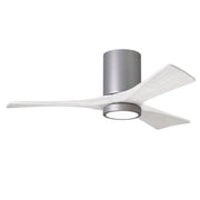 Matthews Fan Company - IR3HLK-BN-MWH-42 - 42"Ceiling Fan - Irene-3HLK - Brushed Nickel