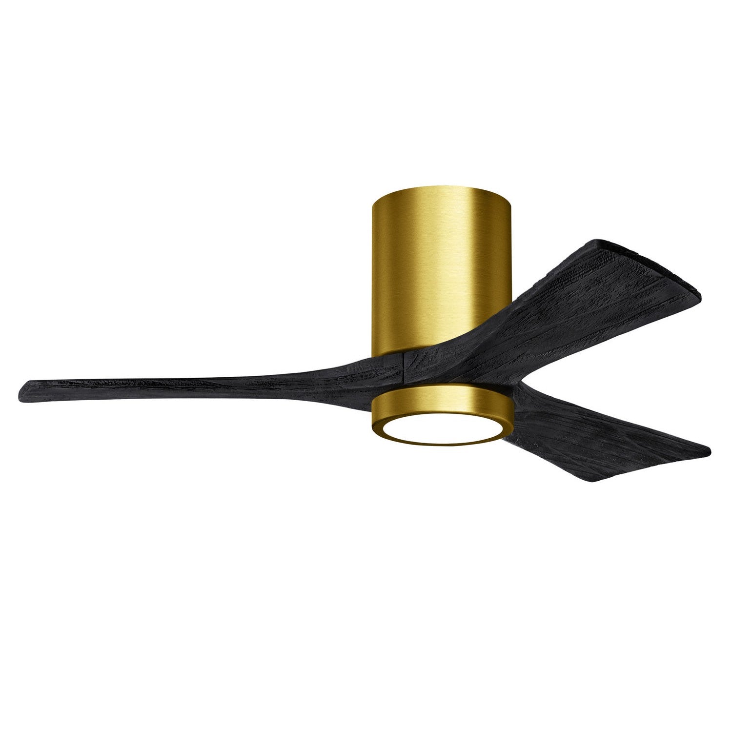 Matthews Fan Company - IR3HLK-BRBR-BK-42 - 42"Ceiling Fan - Irene-3HLK - Brushed Brass