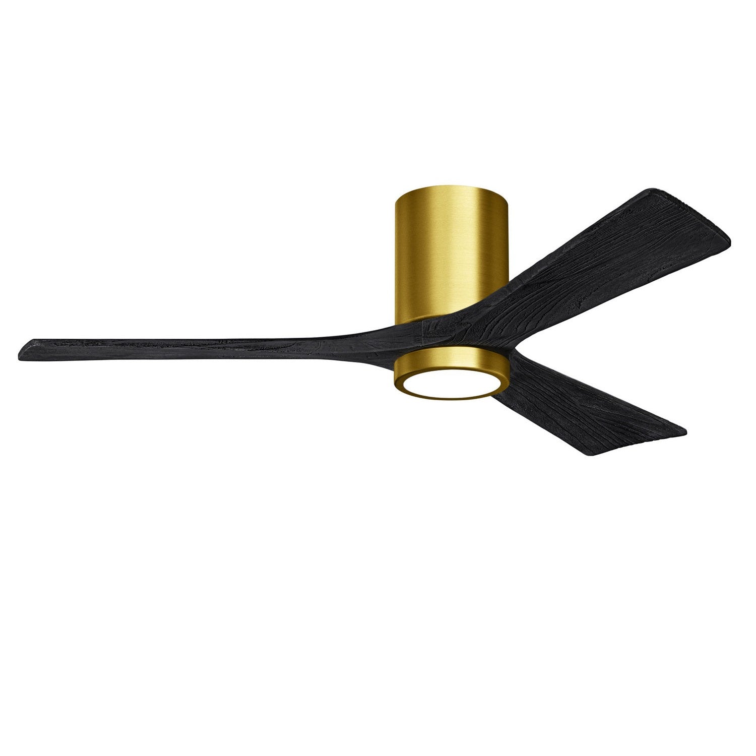 Matthews Fan Company - IR3HLK-BRBR-BK-52 - 52"Ceiling Fan - Irene-3HLK - Brushed Brass