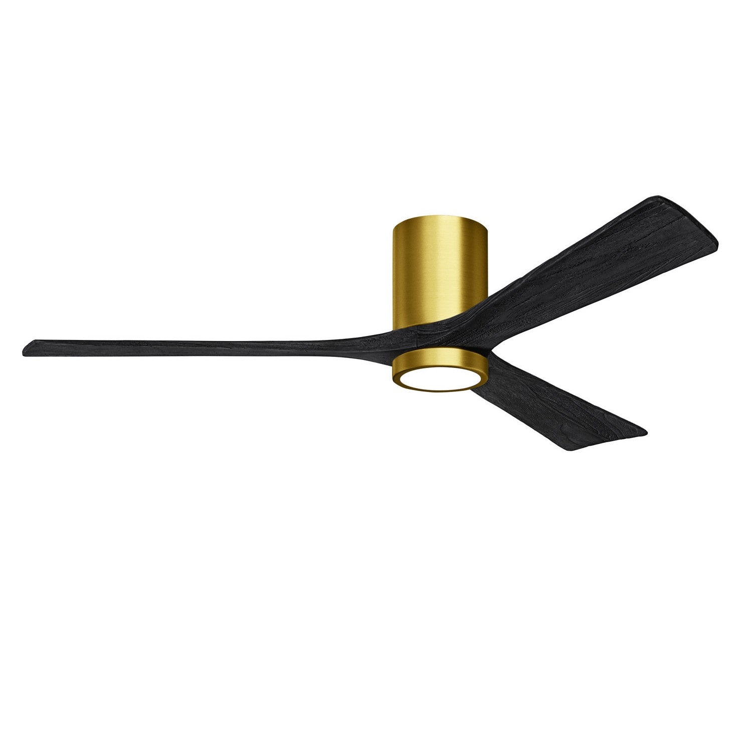 Matthews Fan Company - IR3HLK-BRBR-BK-60 - 60"Ceiling Fan - Irene-3HLK - Brushed Brass