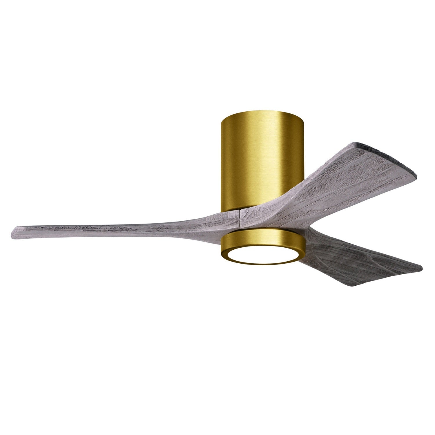 Matthews Fan Company - IR3HLK-BRBR-BW-42 - 42"Ceiling Fan - Irene-3HLK - Brushed Brass