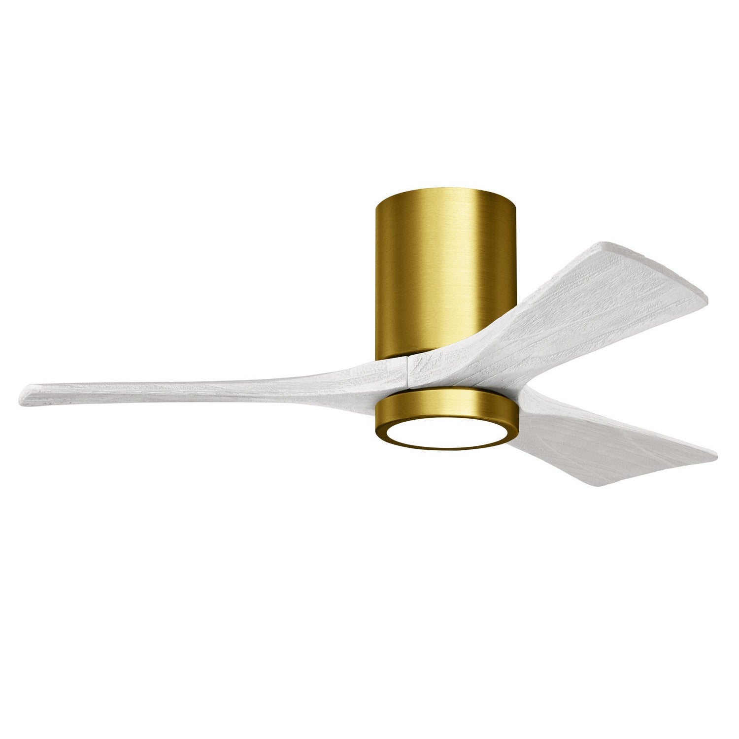 Matthews Fan Company - IR3HLK-BRBR-MWH-42 - 42"Ceiling Fan - Irene-3HLK - Brushed Brass