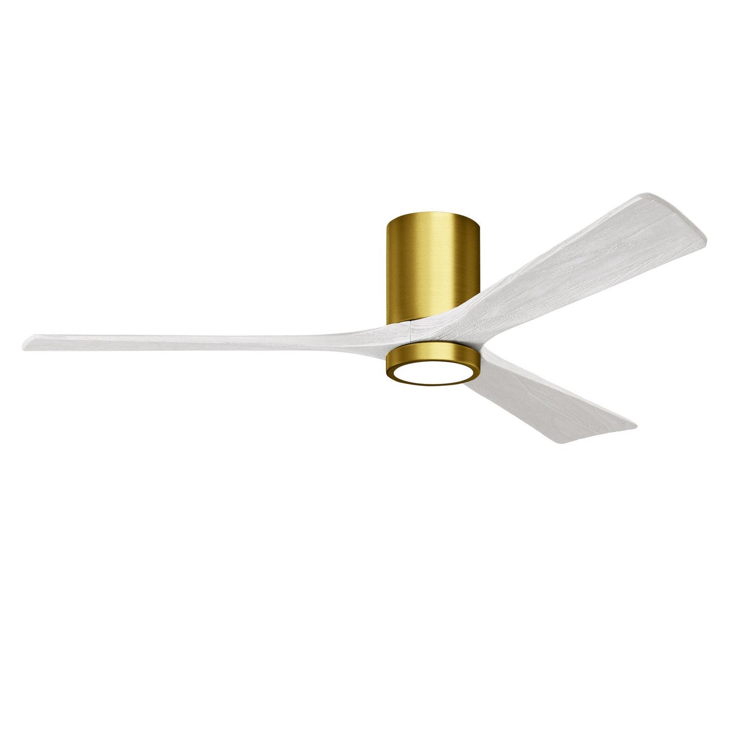 Matthews Fan Company - IR3HLK-BRBR-MWH-60 - 60"Ceiling Fan - Irene-3HLK - Brushed Brass