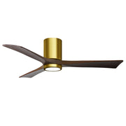 Matthews Fan Company - IR3HLK-BRBR-WA-52 - 52"Ceiling Fan - Irene-3HLK - Brushed Brass