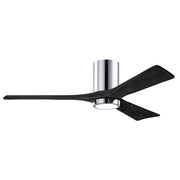 Matthews Fan Company - IR3HLK-CR-BK-52 - 52"Ceiling Fan - Irene-3HLK - Polished Chrome