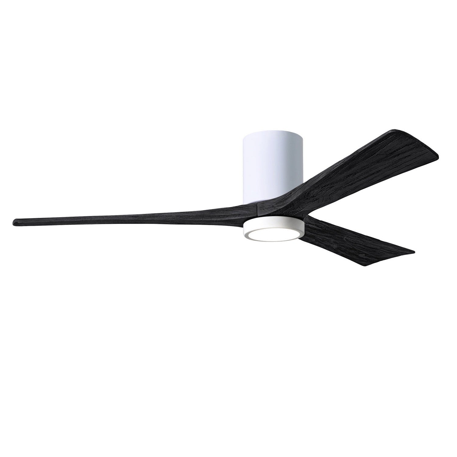 Matthews Fan Company - IR3HLK-WH-BK-60 - 60"Ceiling Fan - Irene-3HLK - Gloss White