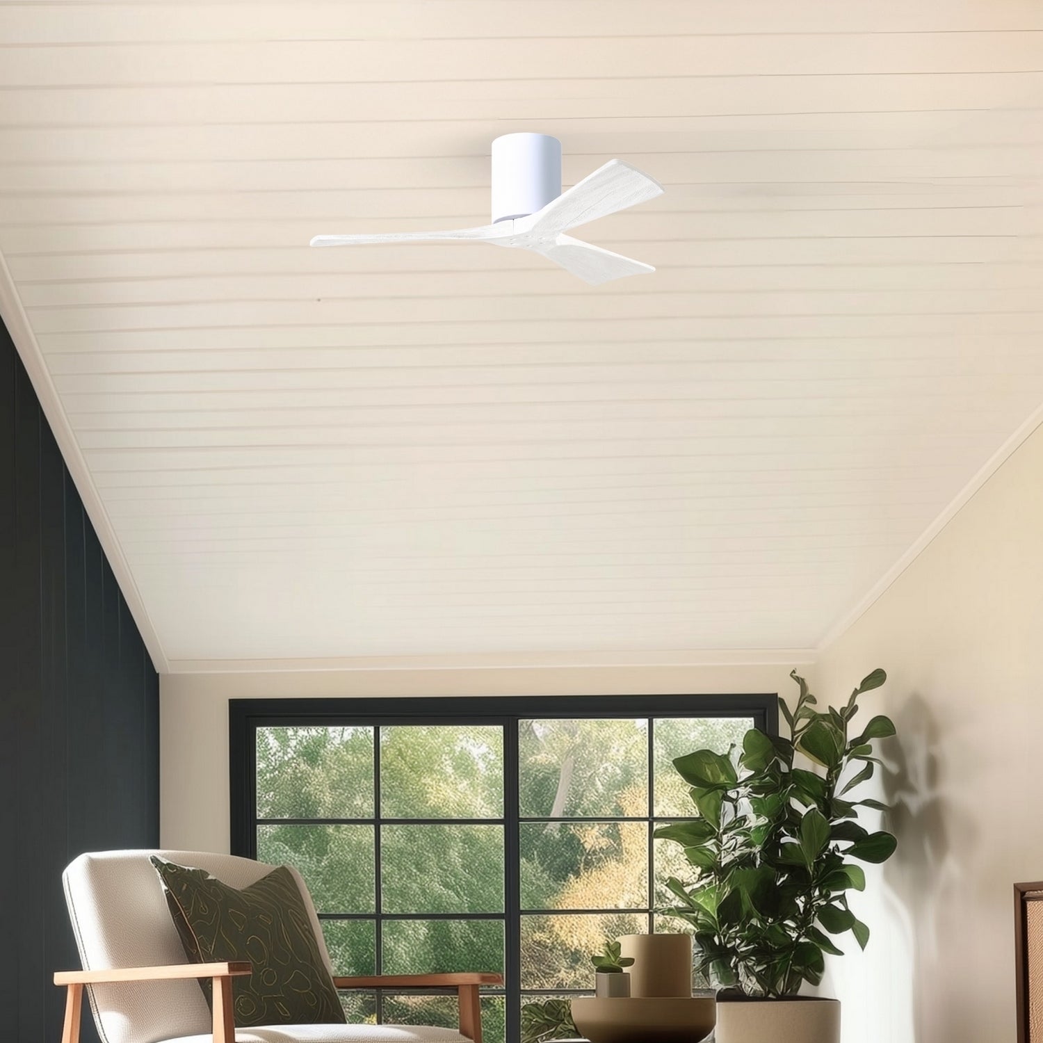 Matthews Fan Company - IR3H-WH-MWH-42 - 42"Ceiling Fan - Irene-3H - Gloss White